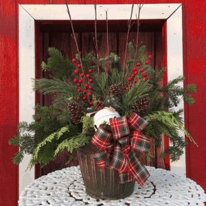 12" Deluxe Holiday Porch Pot